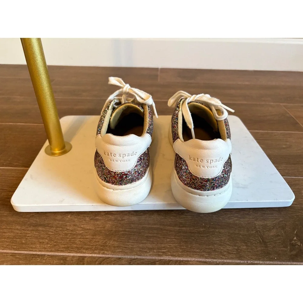 Kate Spade New York Lift Multi Color‎ Glitter Platform Sneakers Womens 7B Glam